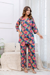 Lush Petal Cotton Loungewear Co-ord Set