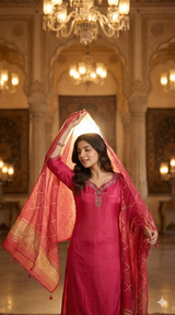 Royal Rani Natural Crepe Suit Set