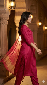 Royal Rani Natural Crepe Suit Set