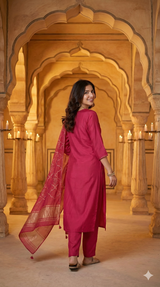 Royal Rani Natural Crepe Suit Set