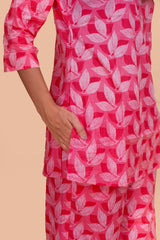 Roseate Corolla Cotton Loungewear Set