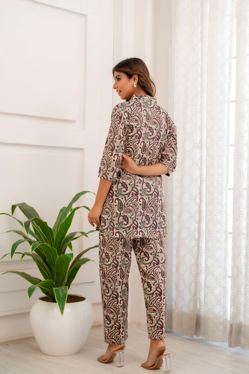 Ajrakh Printed Cotton Loungewear Set