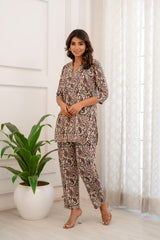 Ajrakh Printed Cotton Loungewear Set