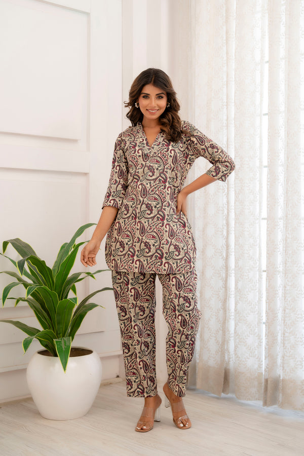 Ajrakh Printed Cotton Loungewear Set