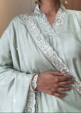 Mint A-Line Muslin Suit Set