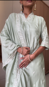 Mint A-Line Muslin Suit Set
